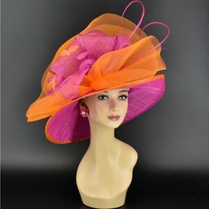 Chic Pink and Orange Women's Hat